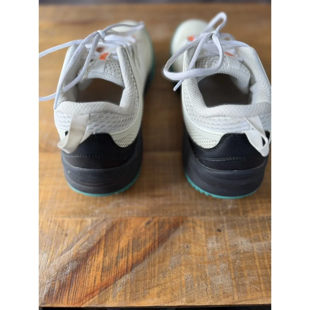 Prince Racquetball /Tennis Shoes Men Size 12 Cream‎ Teal Orange